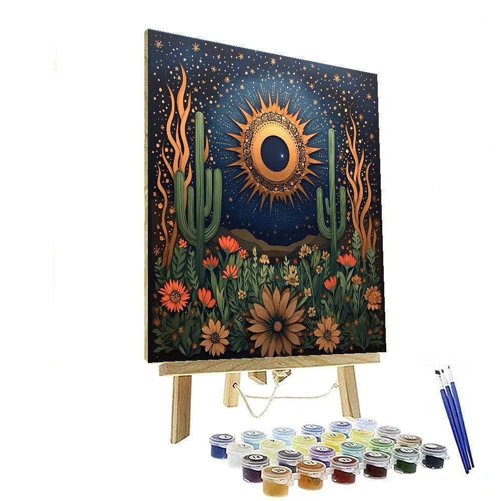 Frida Kahlo Inspired Eclipse Of Wildflowers Painting by numbers kit