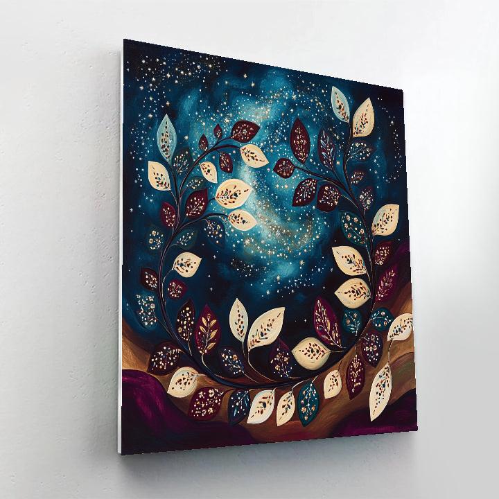 Frida Kahlo Inspired Milky Way Vine Tapestry paint by color