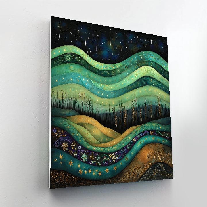 Frida Kahlo Inspired Aurora Serpent Patterns Number painting