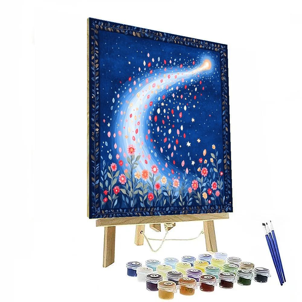 Frida Kahlo Inspired Comet Tears Of Healing Number painting