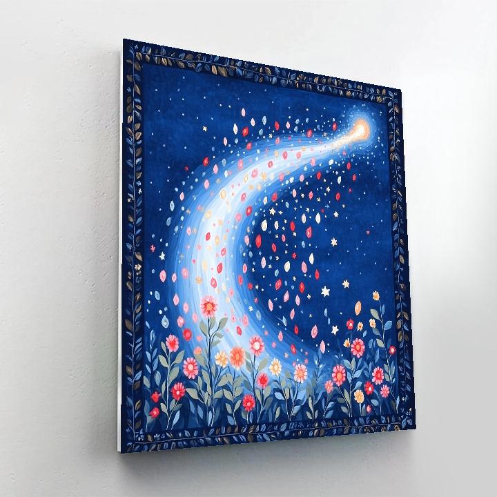 Frida Kahlo Inspired Comet Tears Of Healing Number painting