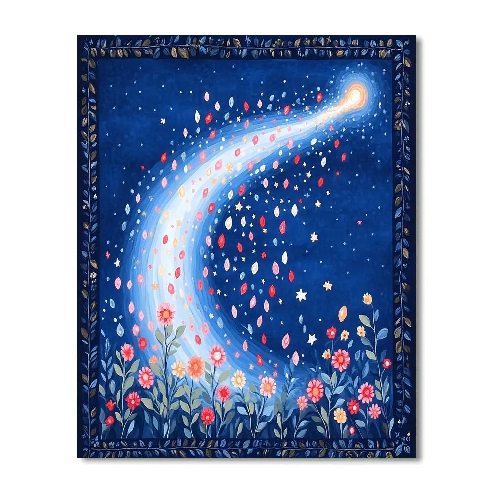 Frida Kahlo Inspired Comet Tears Of Healing Number painting