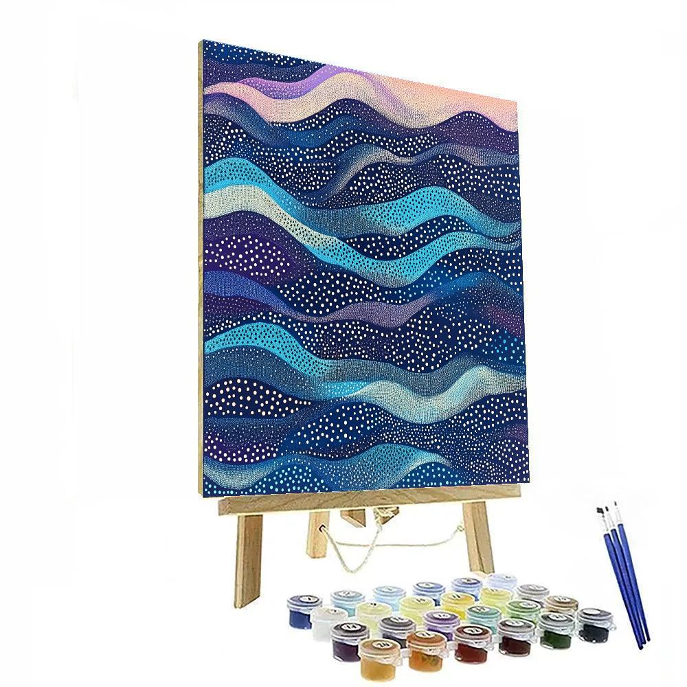 Yayoi Kusama Inspired Quantum Foam Polka Field Numbered painting kits