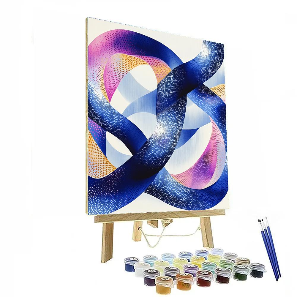 Yayoi Kusama Inspired Cosmic Lattice Of Infinite Loops paint by numbers