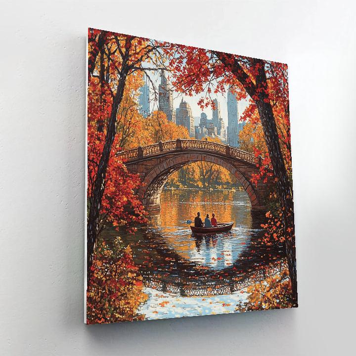 Bow Bridge Reflections Central Park New York United States painting number kit