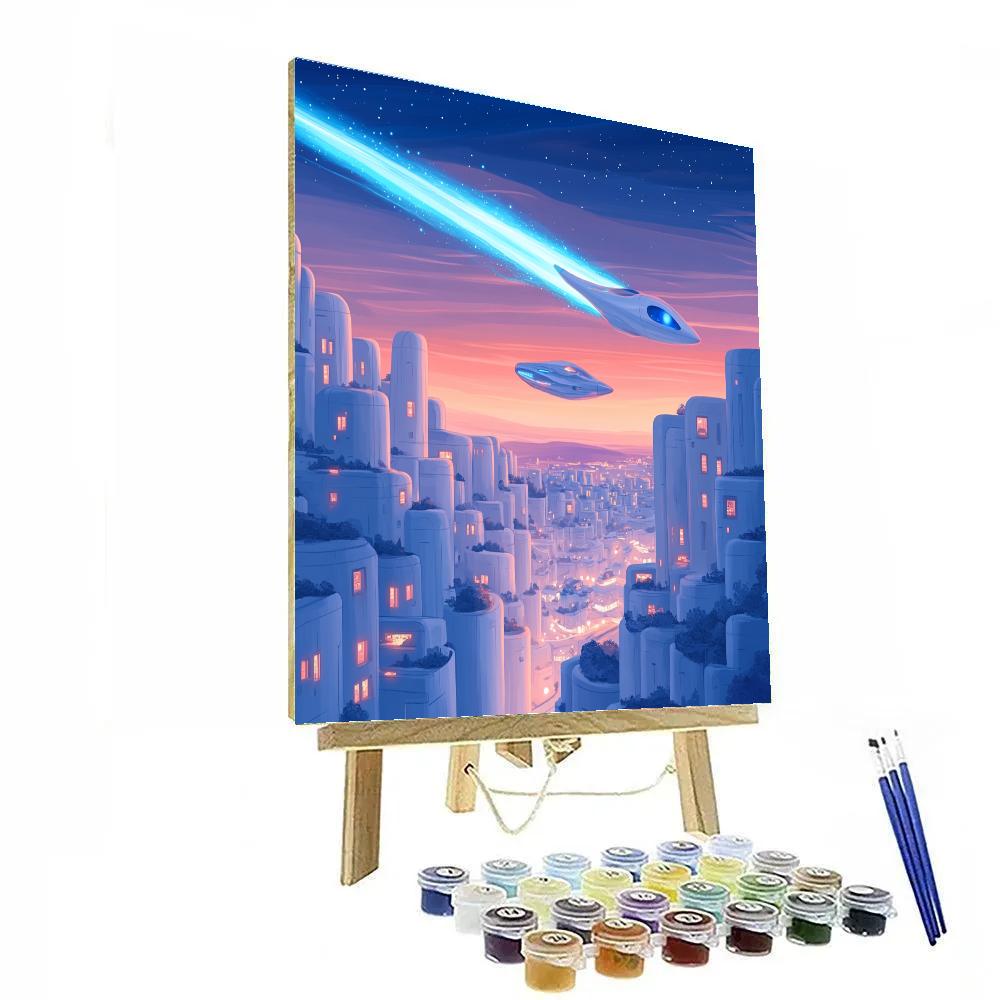 Eve Futuristic Sky Glide Disney Inspired Painting by numbers kit