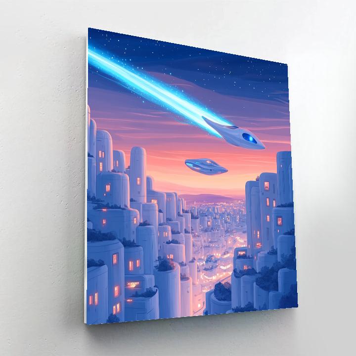 Eve Futuristic Sky Glide Disney Inspired Painting by numbers kit