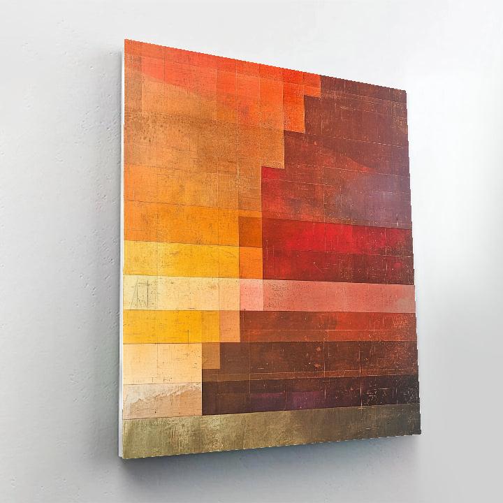 Paul Klee Inspired Chromatic Tectonics Number painting