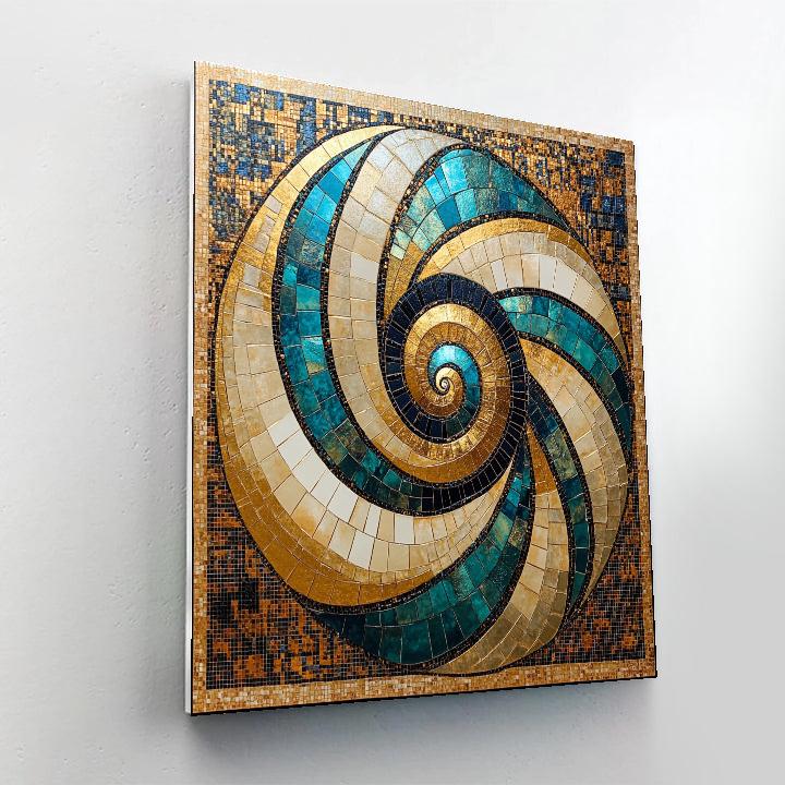 Gustav Klimt Inspired Golden Spiral Shell Abstraction Painting by numbers kit
