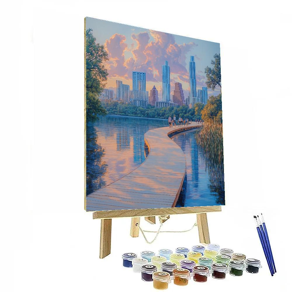 Lady Bird Lake Boardwalk Austin United States Paint by numbers kits