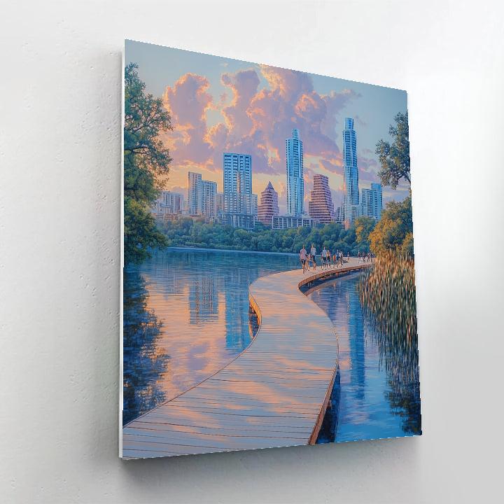 Lady Bird Lake Boardwalk Austin United States Paint by numbers kits