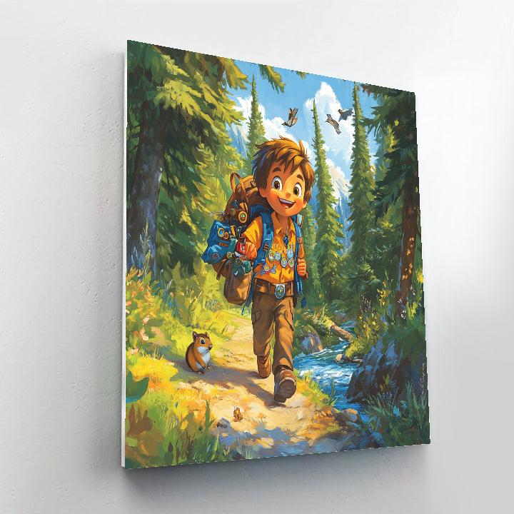 Russell Wilderness Explorer Forest Trek Disney Inspired painting number kit