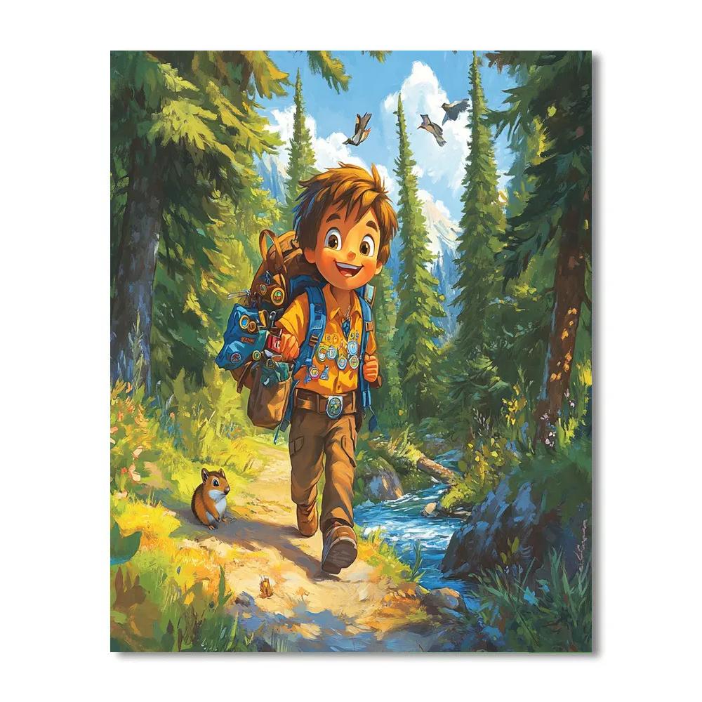 Russell Wilderness Explorer Forest Trek Disney Inspired painting number kit