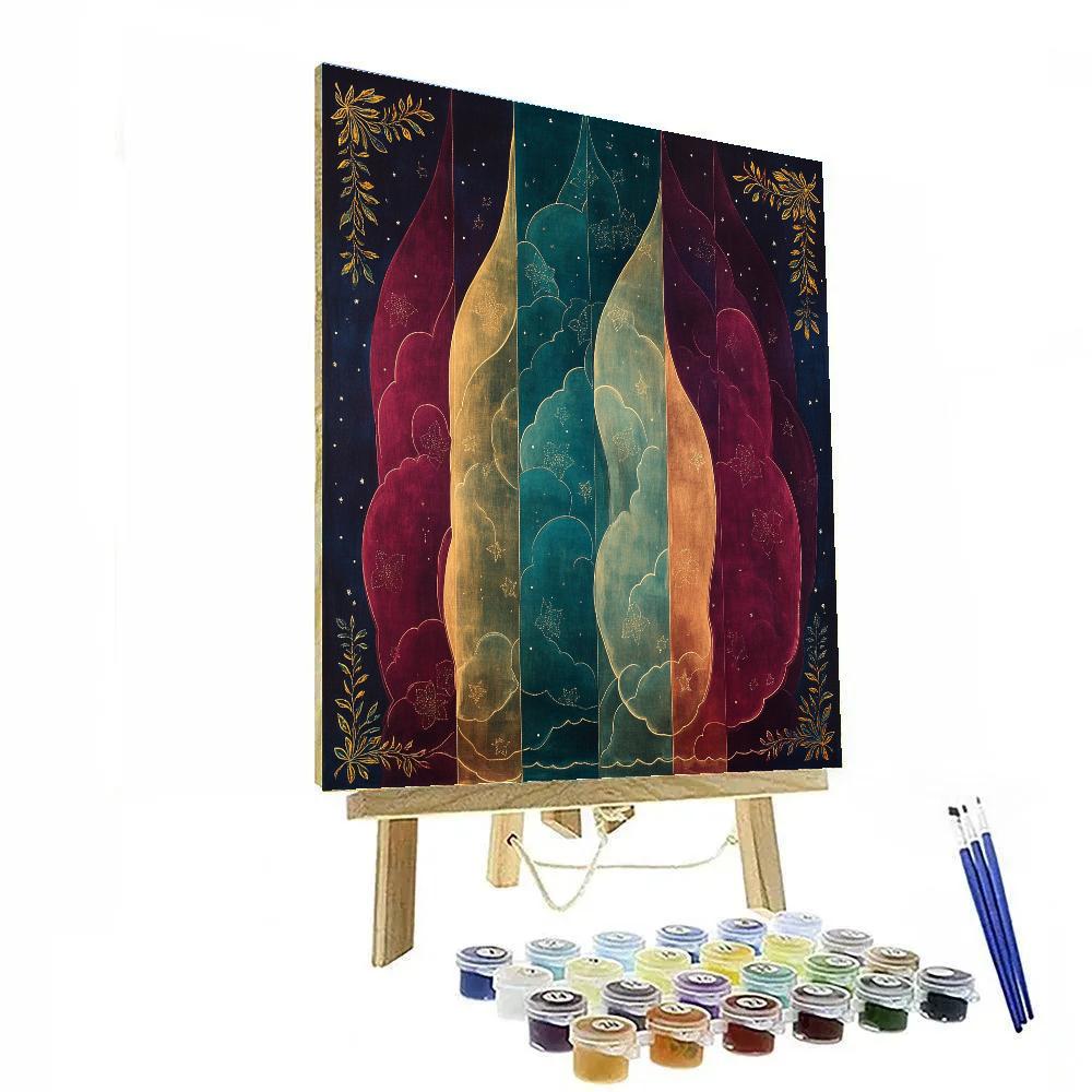 Frida Kahlo Inspired Nebula Veil Of Resilience Paint by numbers art