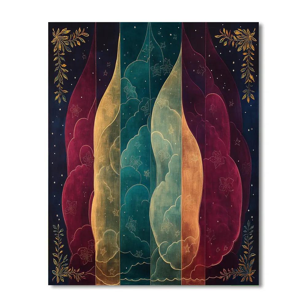 Frida Kahlo Inspired Nebula Veil Of Resilience Paint by numbers art