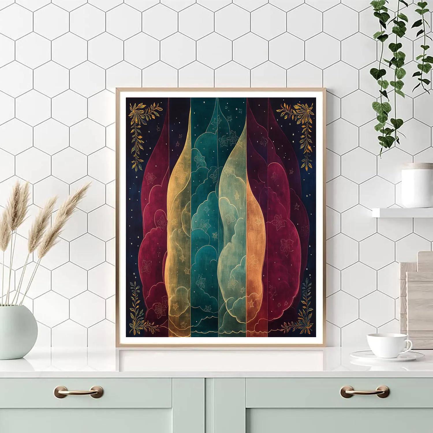Frida Kahlo Inspired Nebula Veil Of Resilience Paint by numbers art