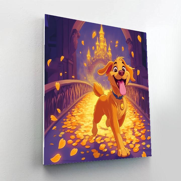 Dante Marigold Bridge Romp Disney Inspired Paint by numbers art