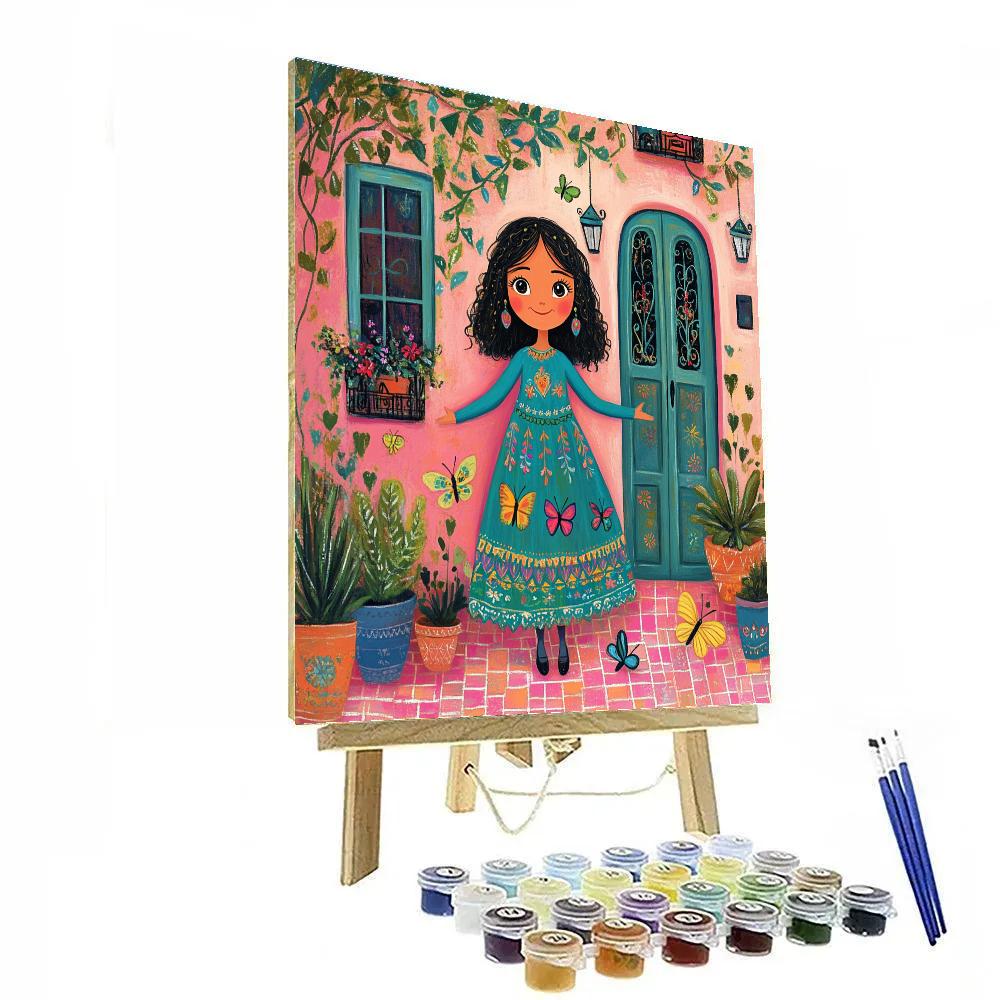 Mirabel Casita Courtyard Color Burst Disney Inspired Paint by numbers art
