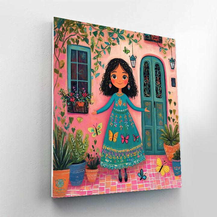 Mirabel Casita Courtyard Color Burst Disney Inspired Paint by numbers art