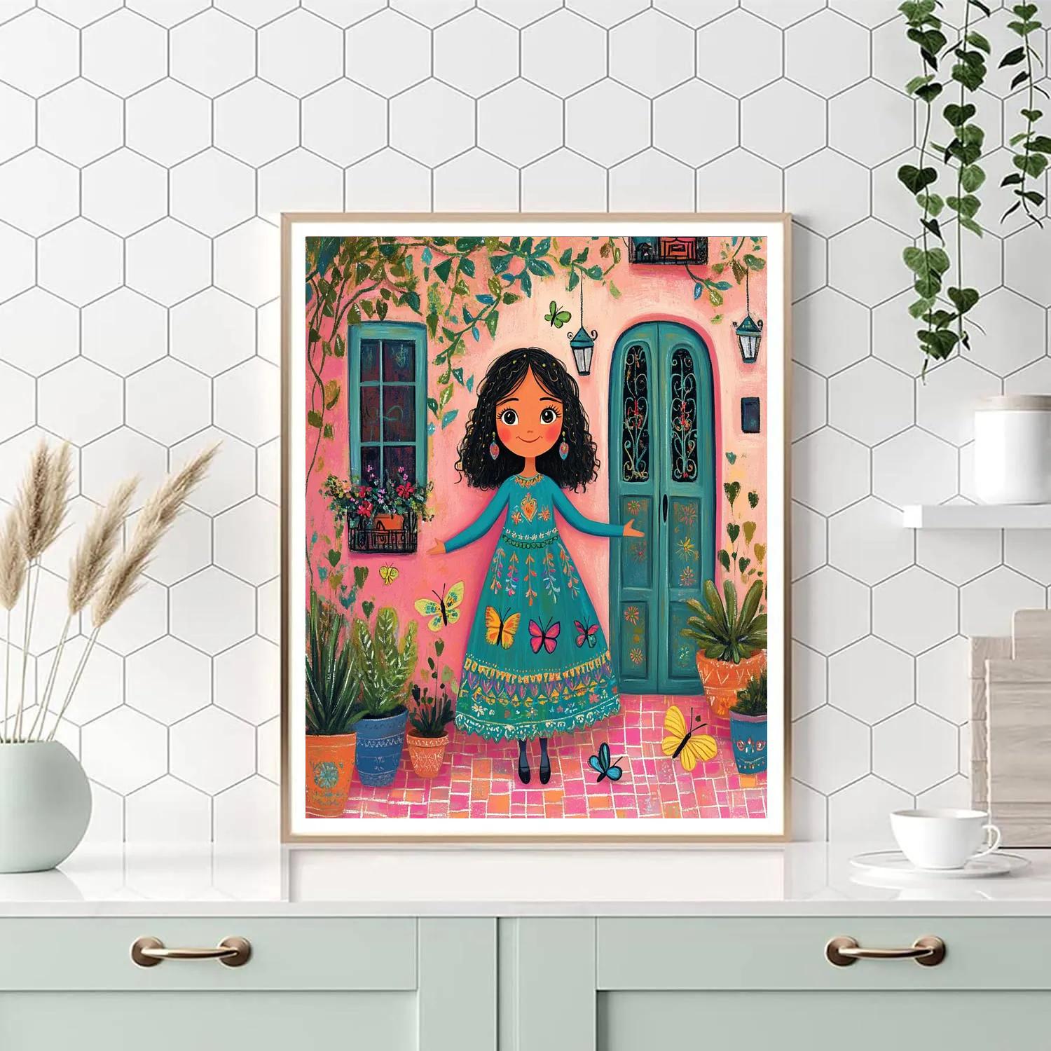 Mirabel Casita Courtyard Color Burst Disney Inspired Paint by numbers art