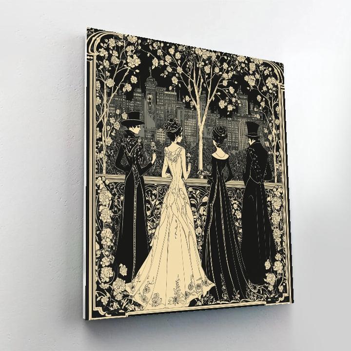 Aubrey Beardsley Inspired Masquerade painting number kit