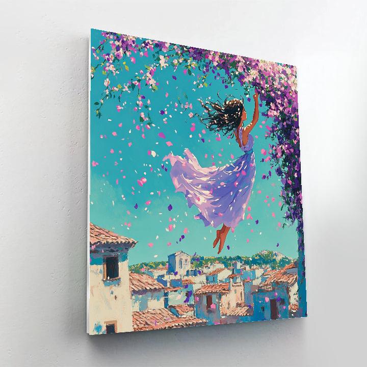 Isabela Flower Vine Sky Swing Disney Inspired paint by number