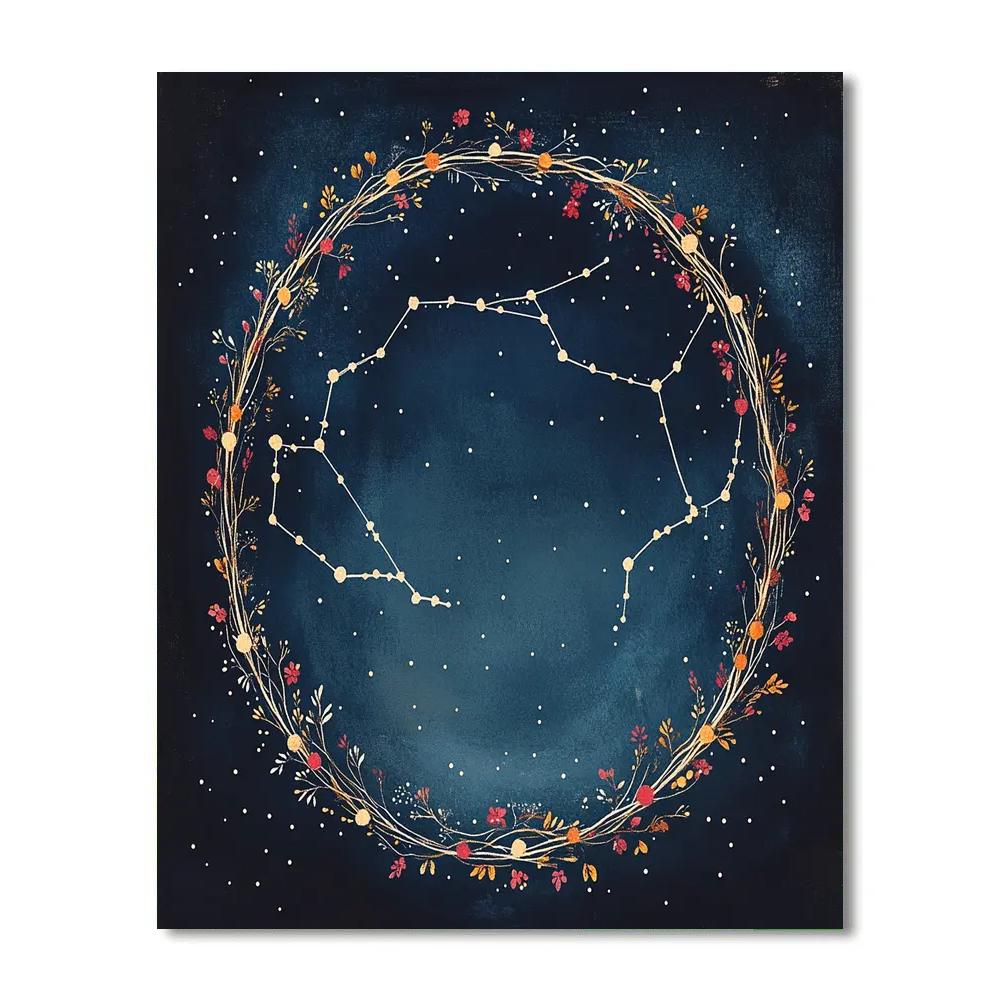 Frida Kahlo Inspired Constellation Wreath Of Memory DIY paint by numbers