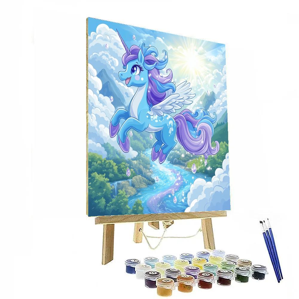 Sisu Water Dragon Cloud Dance Disney Inspired Number painting