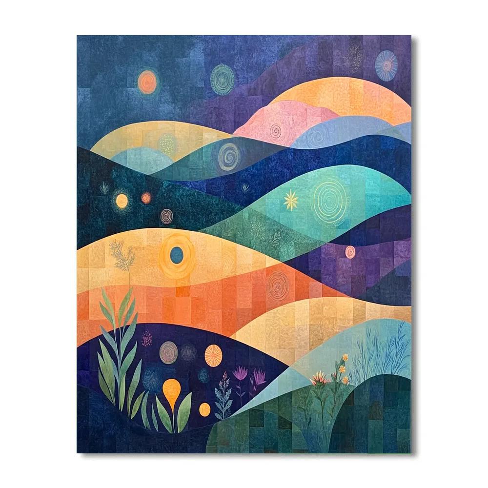 Wassily Kandinsky Inspired Cosmic Garden Paint by numbers art