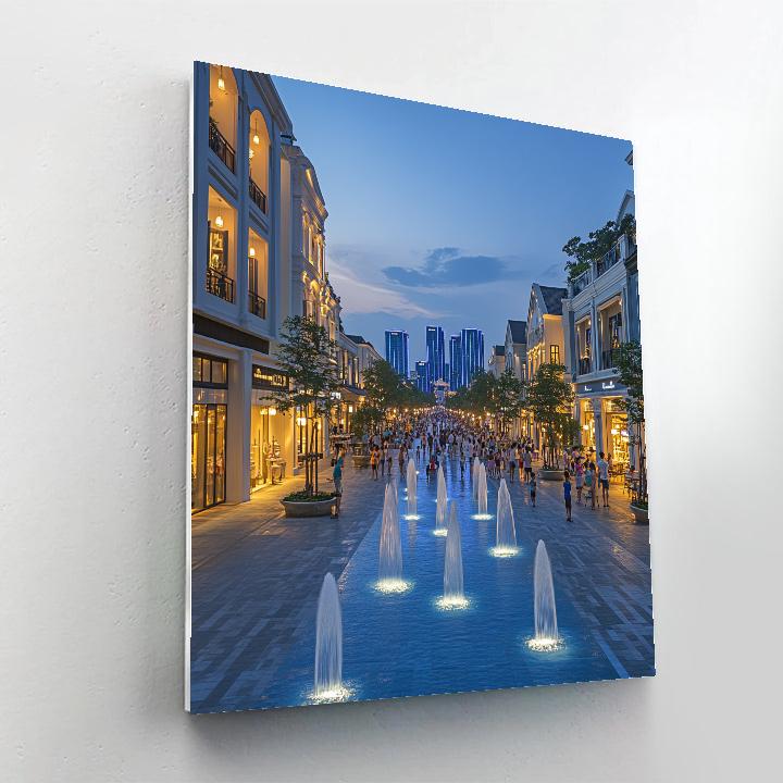 Nguyen Hue Walking Street Ho Chi Minh City Vietnam Paint by numbers art