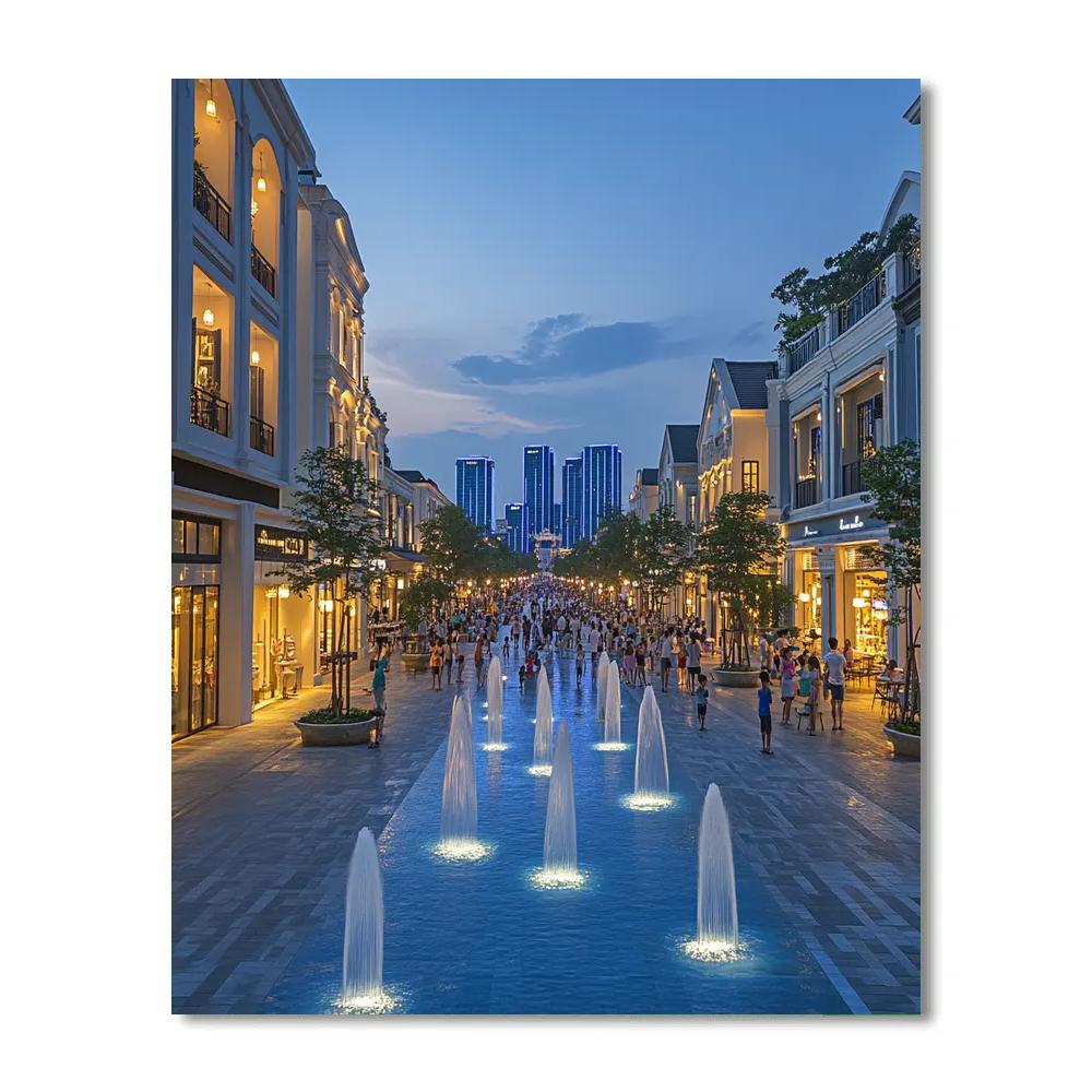 Nguyen Hue Walking Street Ho Chi Minh City Vietnam Paint by numbers art