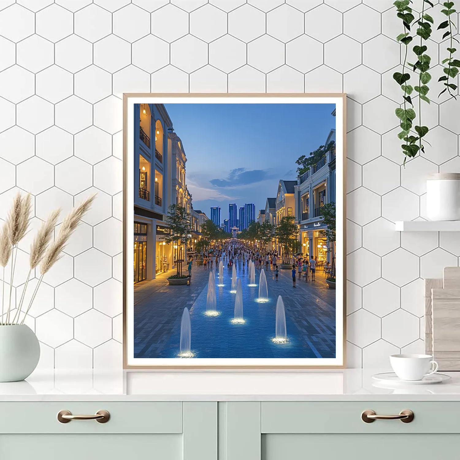 Nguyen Hue Walking Street Ho Chi Minh City Vietnam Paint by numbers art