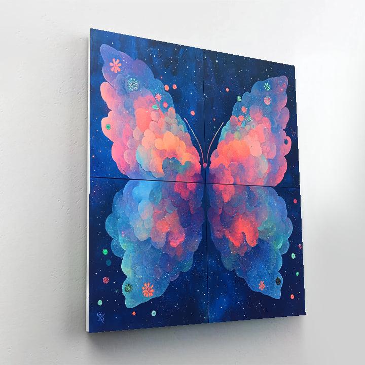 Frida Kahlo Inspired Nebula Mirror Symmetry Painting by numbers kit