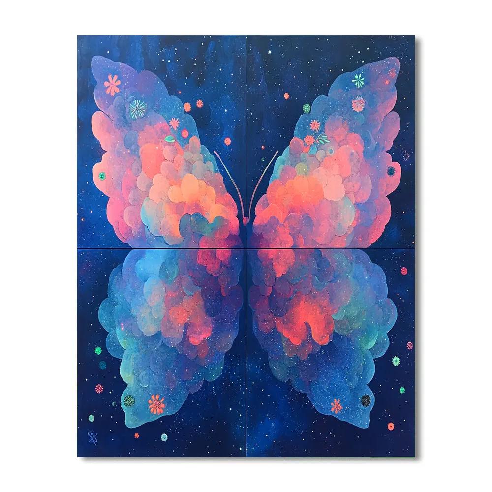 Frida Kahlo Inspired Nebula Mirror Symmetry Painting by numbers kit