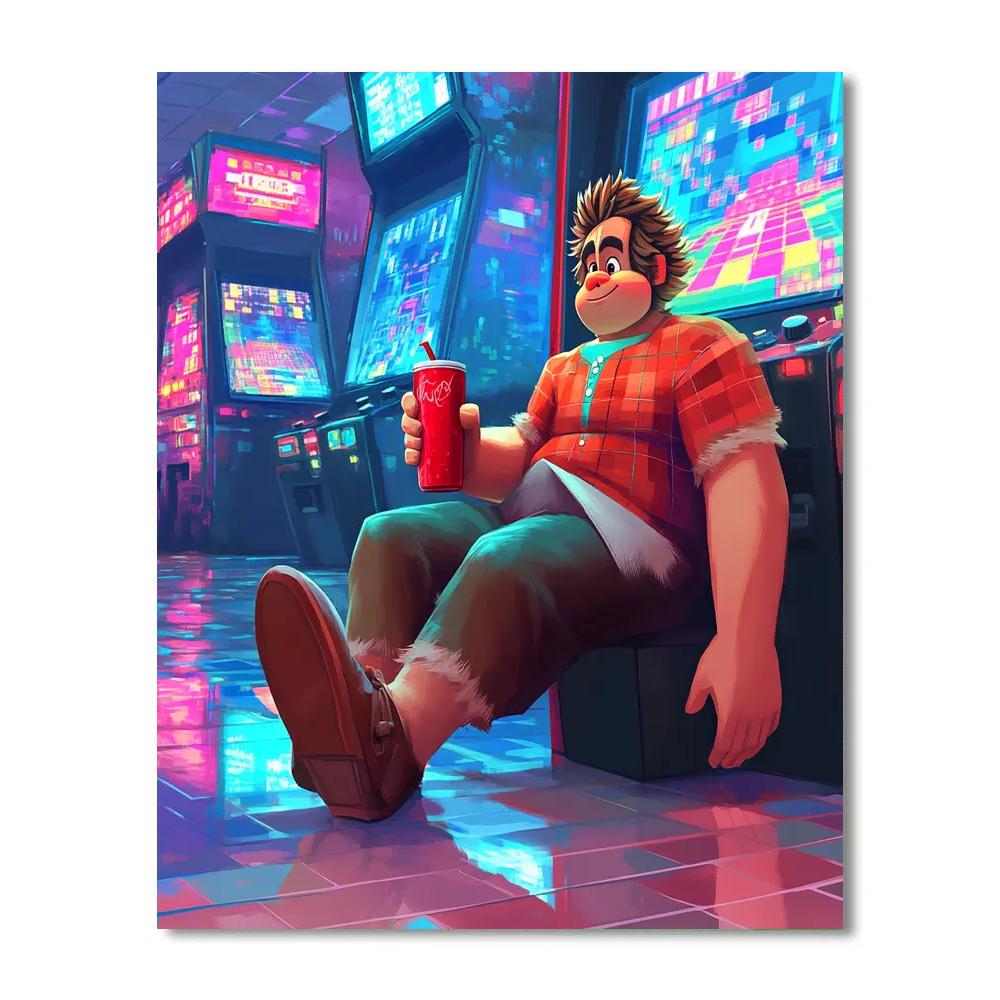 Wreck It Ralph Game Station Break Time Disney Inspired Paint by numbers art