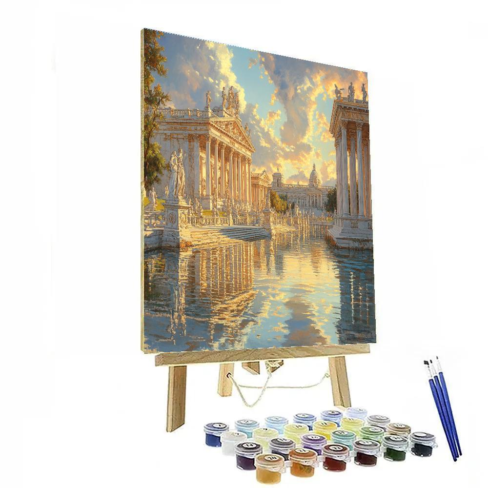 Lawrence Alma Tadema Inspired Ancient Forum paint by number