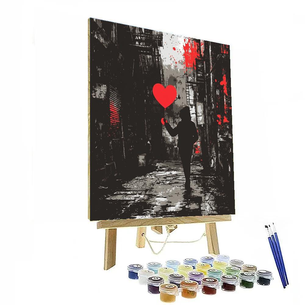 Banksy Inspired Street Riot Balloon Numbered painting kits
