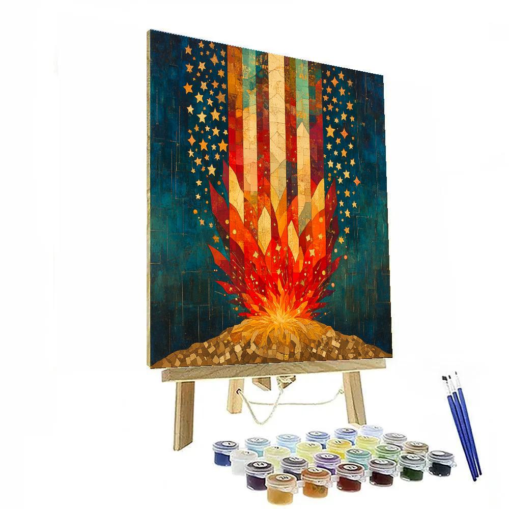 Frida Kahlo Inspired Cosmic Volcano Of Color Numbered painting kits
