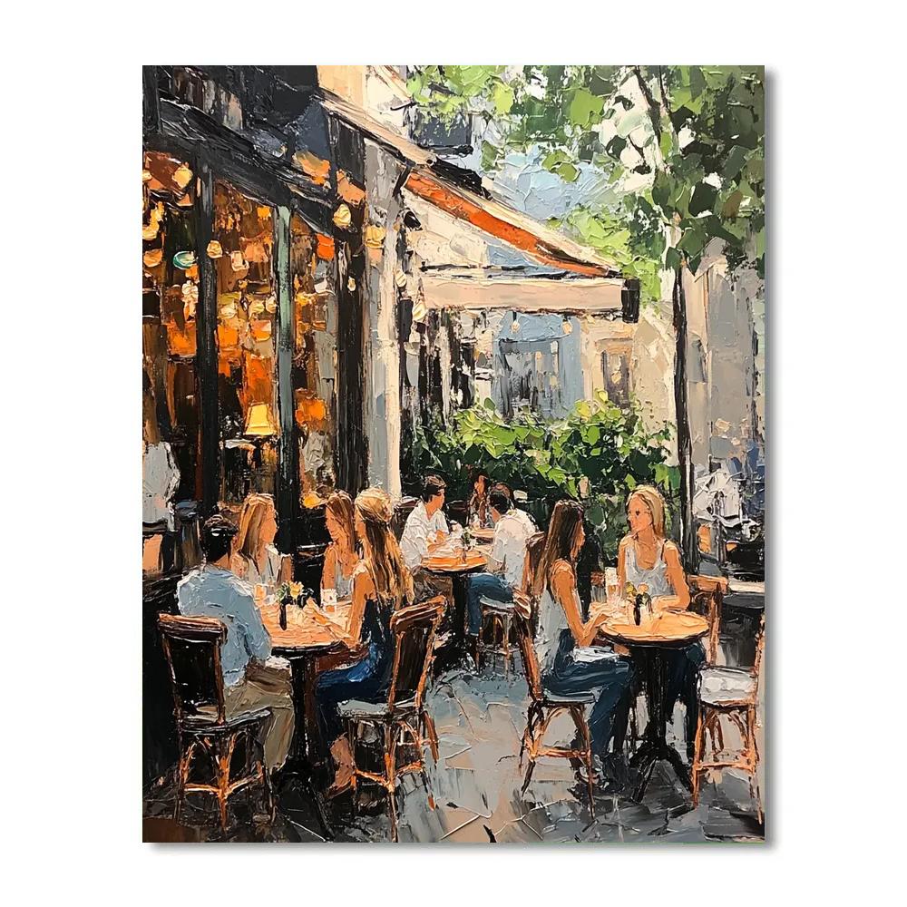 Edouard Manet Inspired Cafe Terrace Number painting