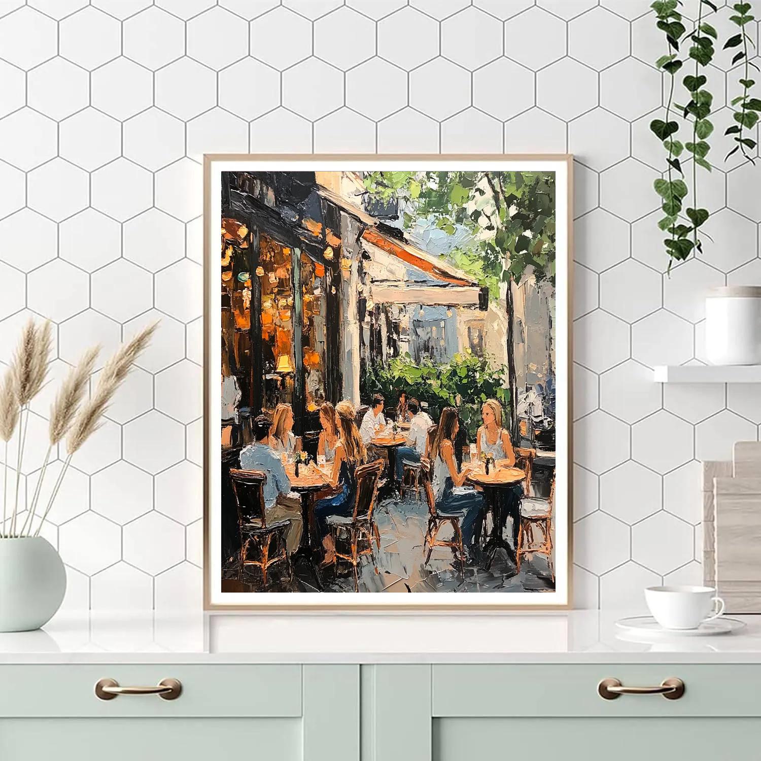 Edouard Manet Inspired Cafe Terrace Number painting