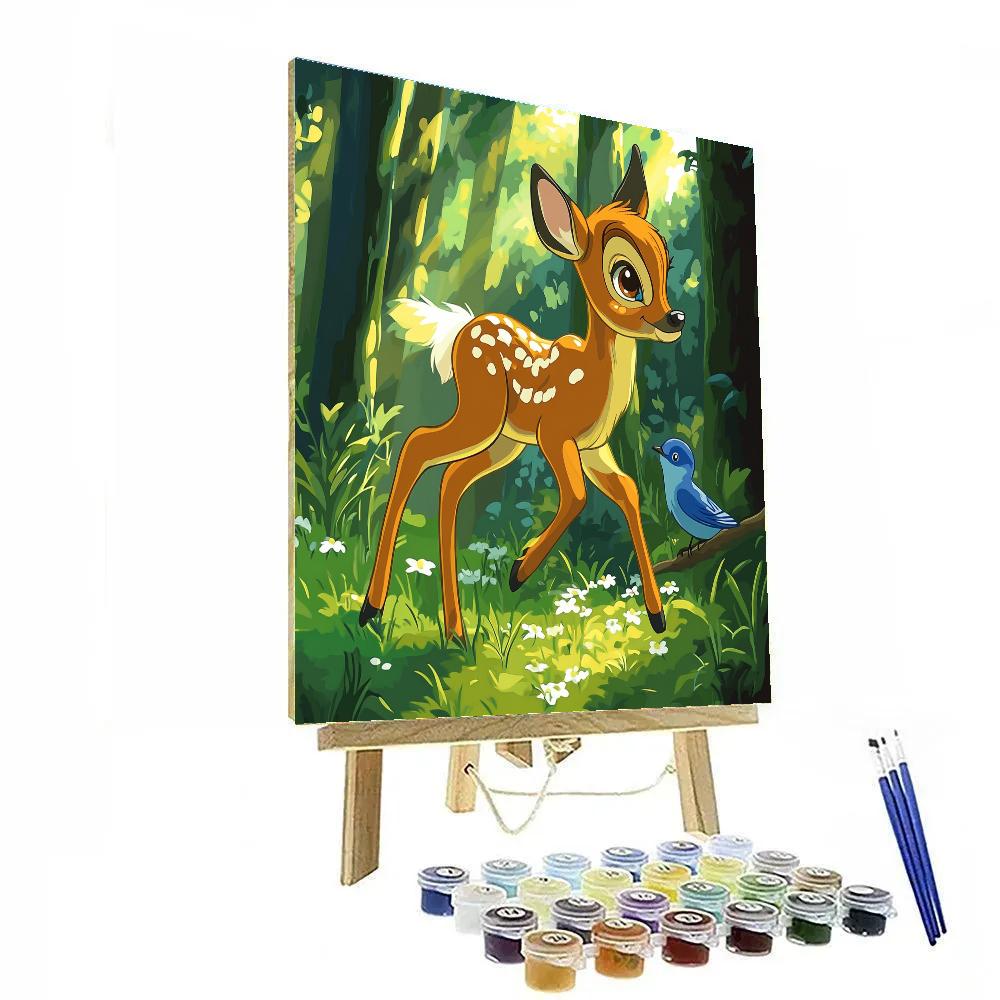 Bambi Spring Forest First Steps Disney Inspired Painting by numbers kit