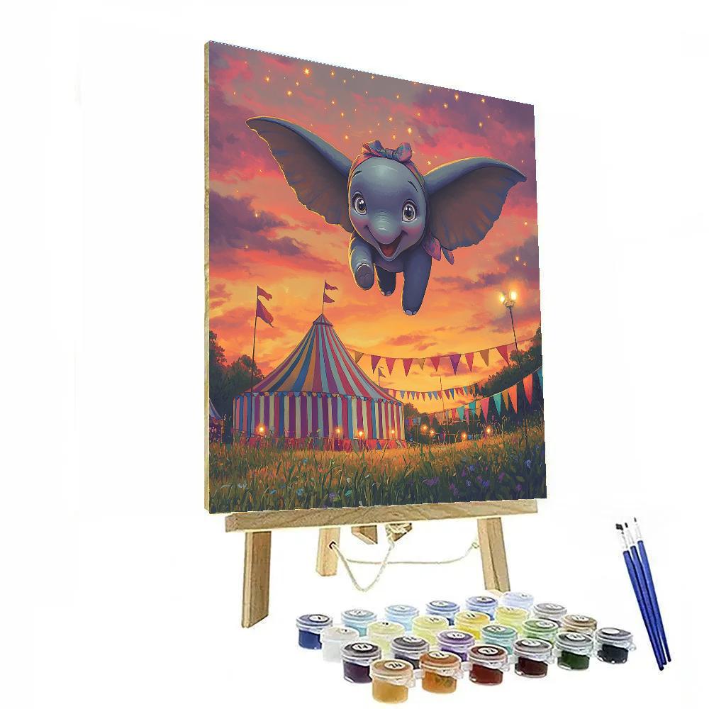 Dumbo Circus Tent Sky Lift Disney Inspired paint by color