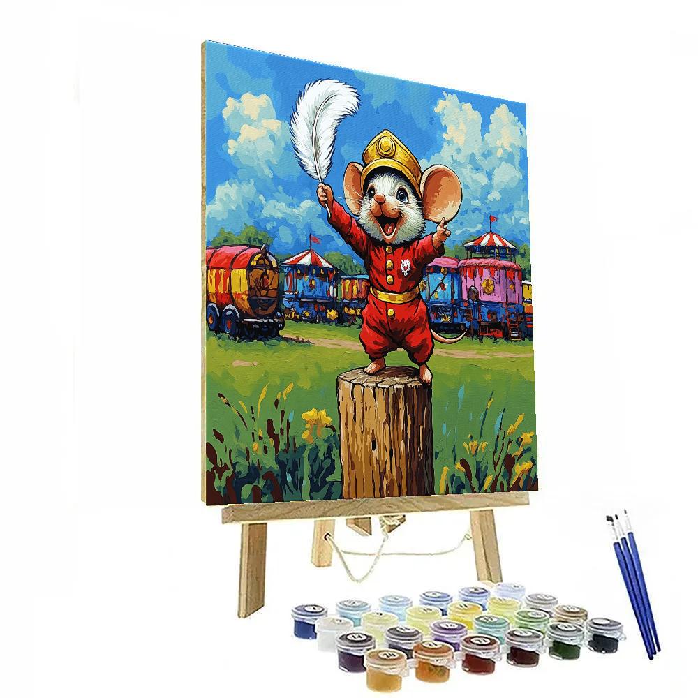 Timothy Mouse Feather Hat Encouragement Disney Inspired paint by numbers