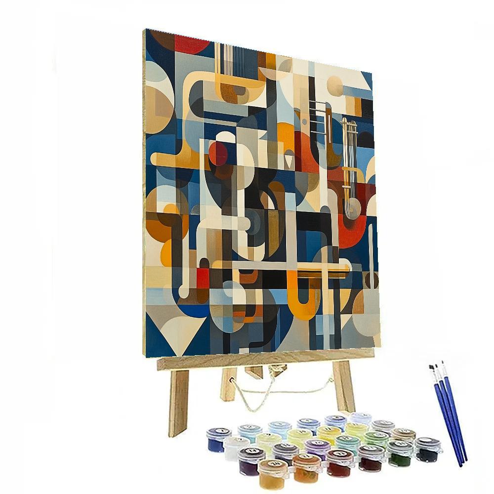 Picasso Inspired Mechanical Orchestra paint by number