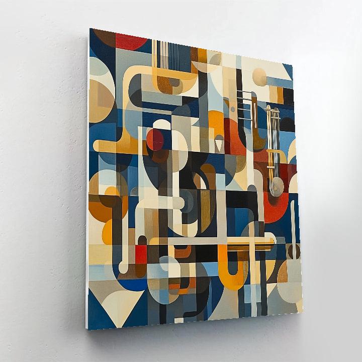Picasso Inspired Mechanical Orchestra paint by number