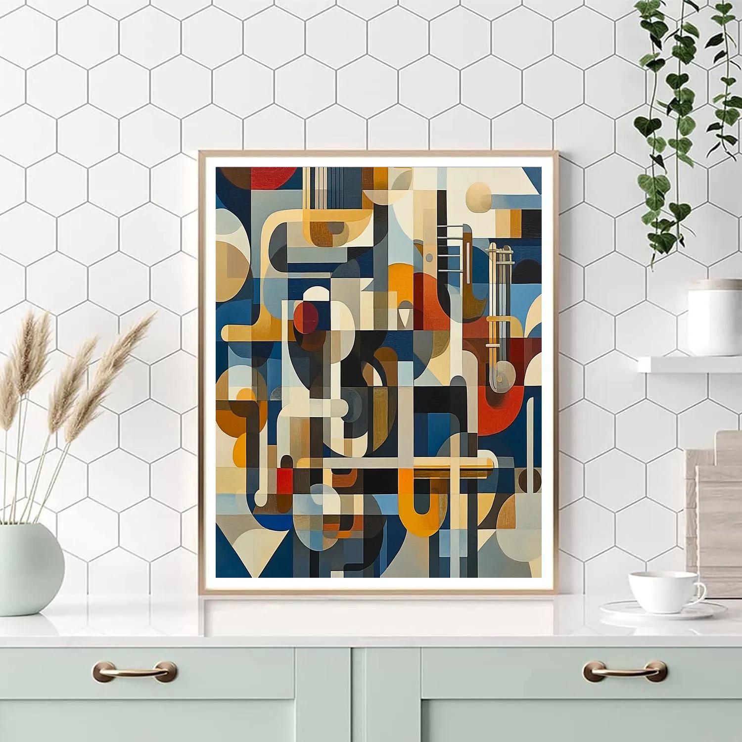 Picasso Inspired Mechanical Orchestra paint by number