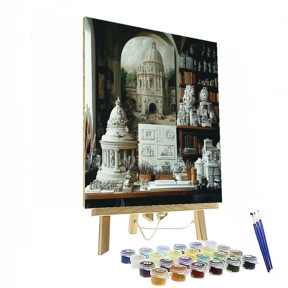 Leonardo Da Vinci Inspired Inventors Study paint by number