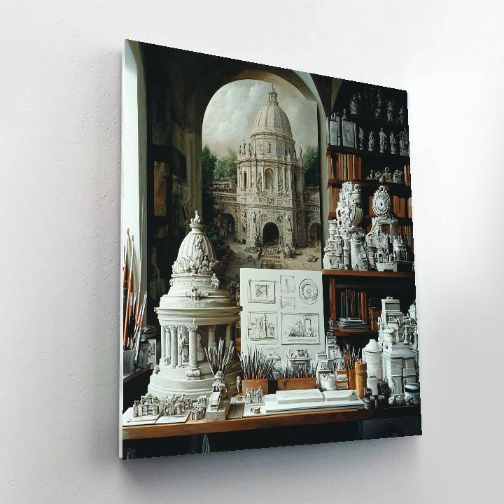 Leonardo Da Vinci Inspired Inventors Study paint by number