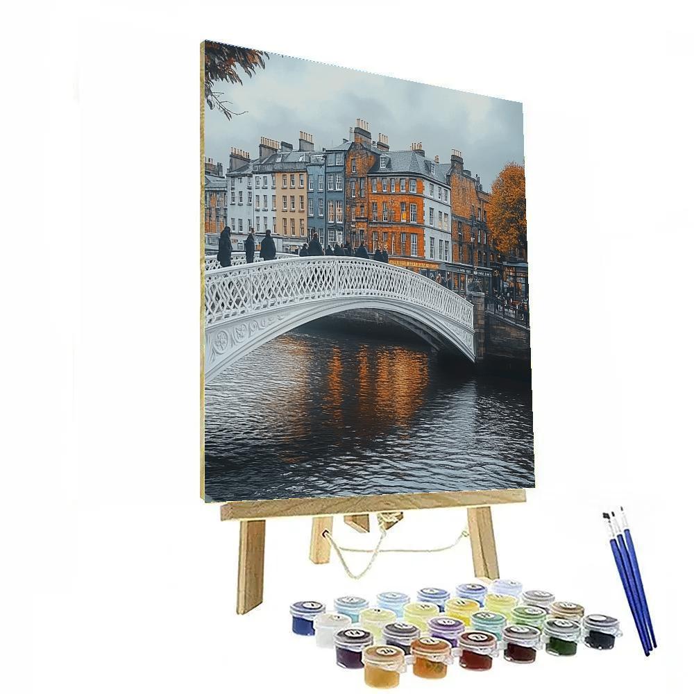 HaPenny Bridge Over Liffey Dublin Ireland Number painting