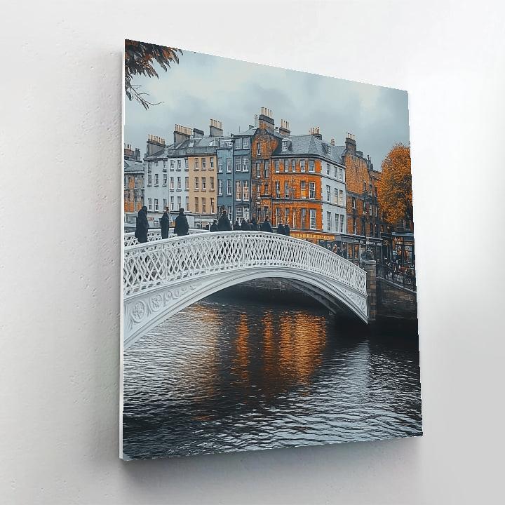 HaPenny Bridge Over Liffey Dublin Ireland Number painting